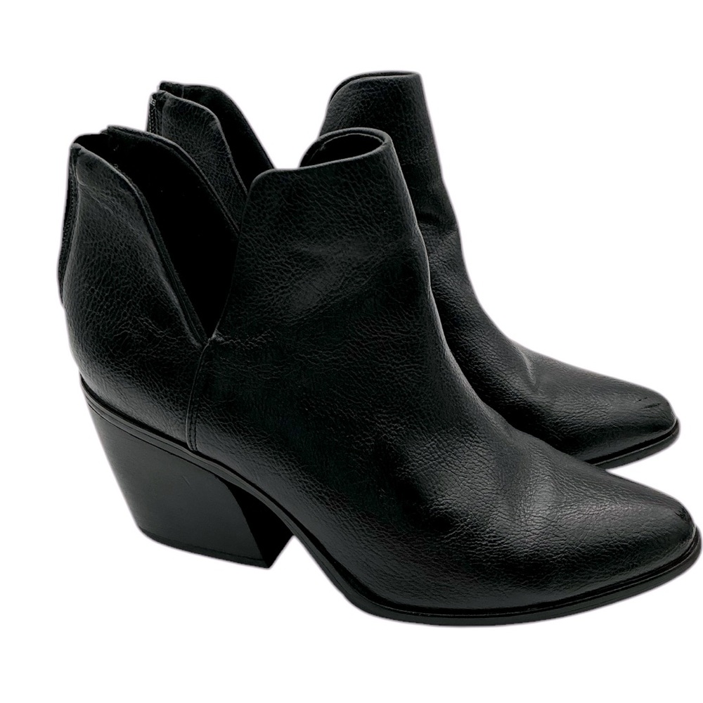 Michael by Michael Kors Black Leather Ankle Boots AUBREY size 7‎